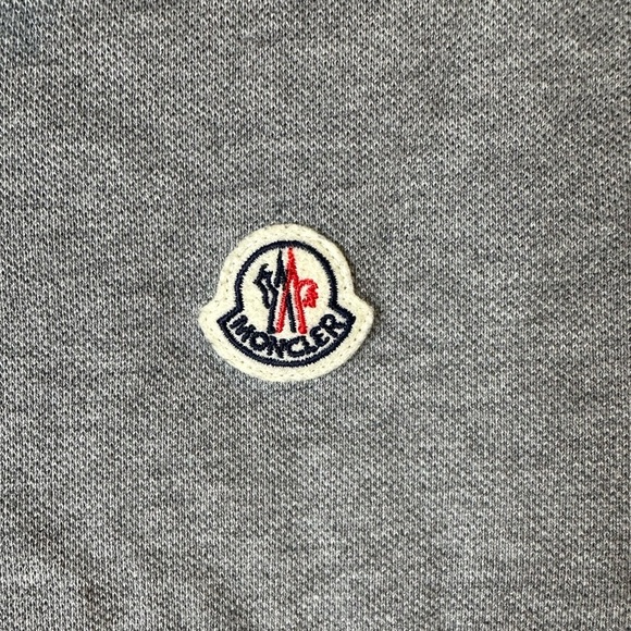 Moncler Maglia Gray Patch Long Sleeve Polo men’s size L - Picture 3 of 12